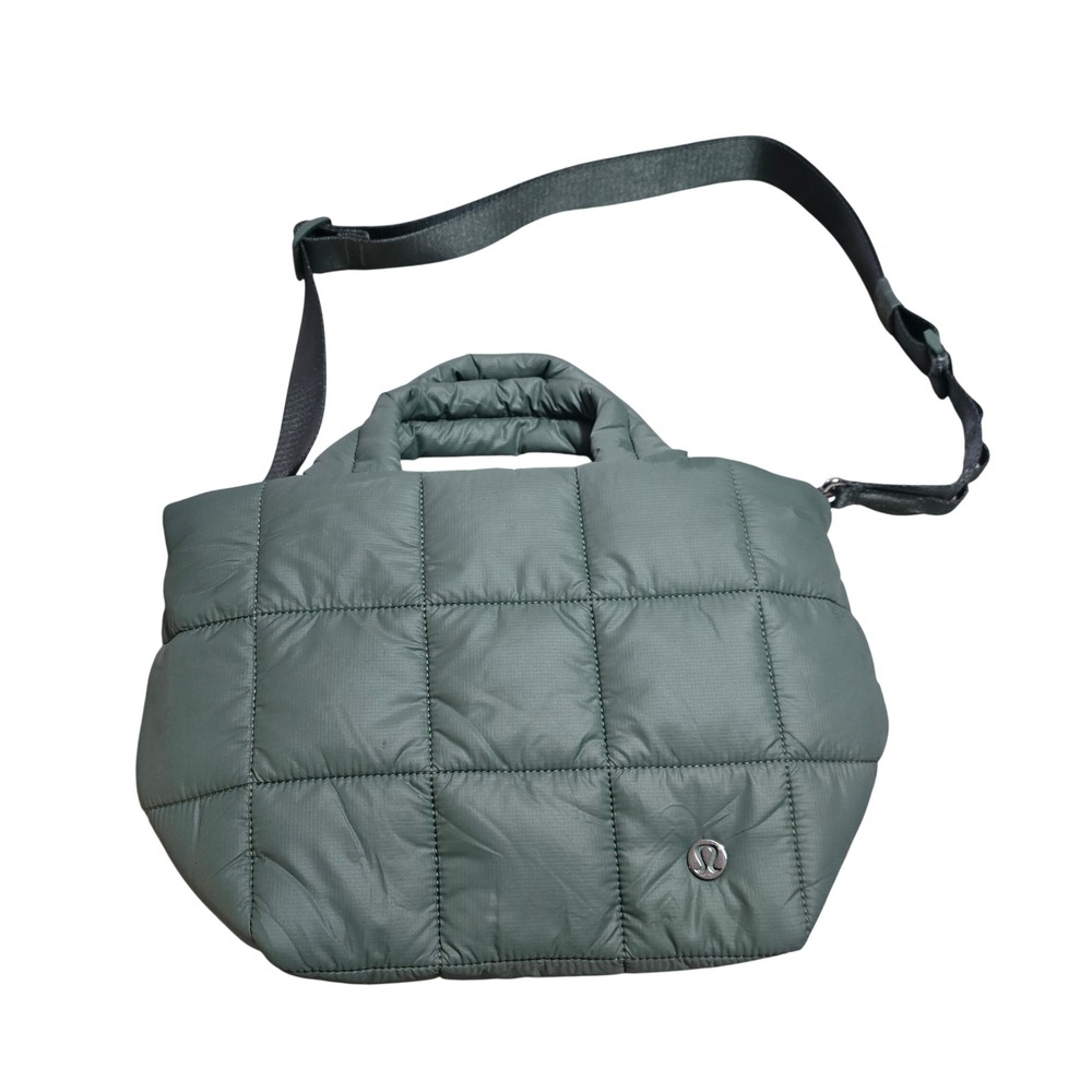 Lululemon Womens Quilted Grid Crossbody Tote Bag Eucalyptus Sage Green OS - Picture 4 of 10
